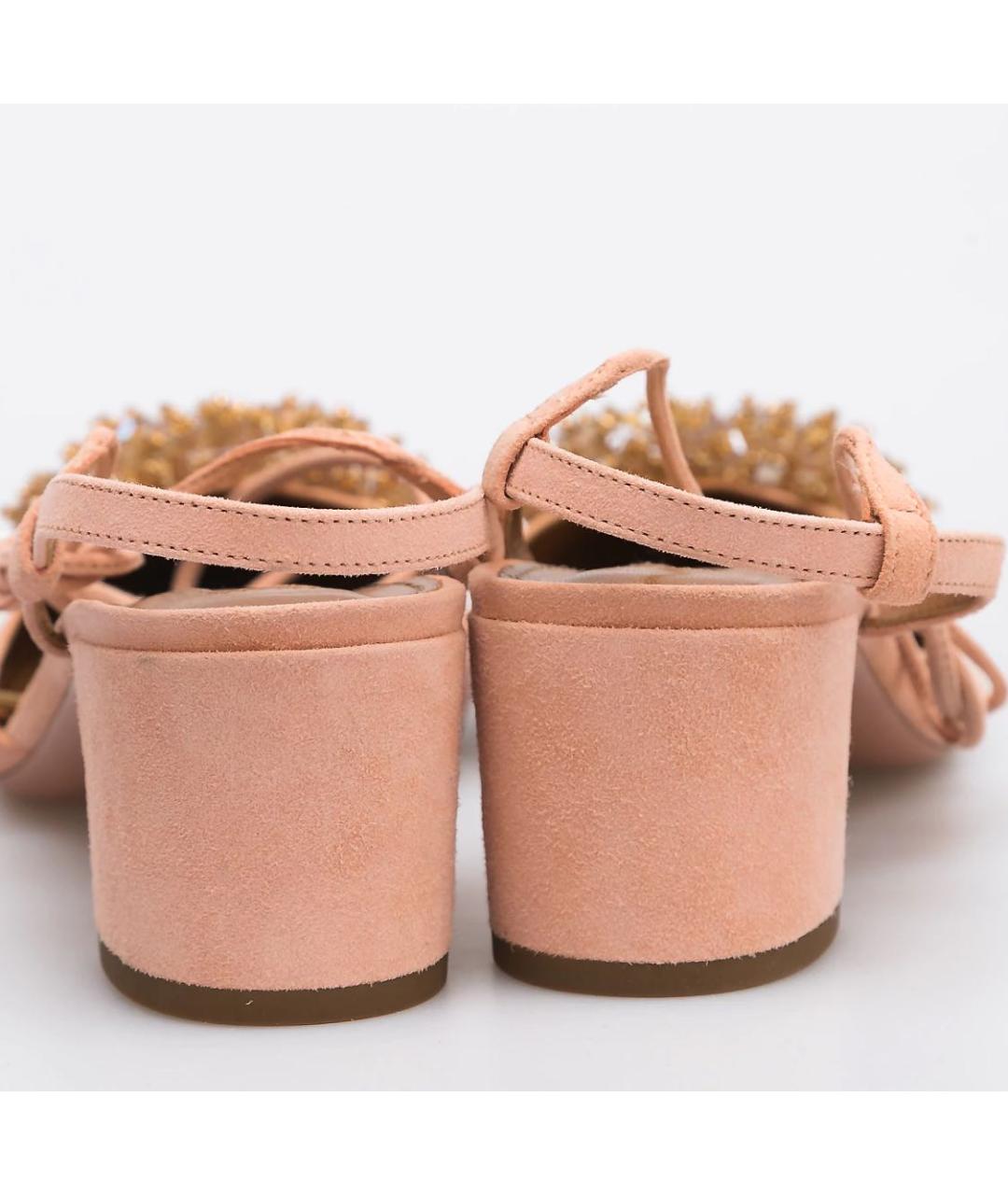 AQUAZZURA Розовые замшевые туфли, фото 4