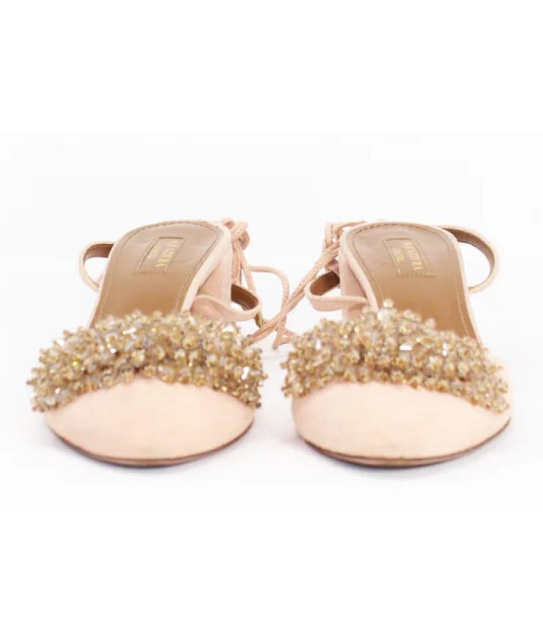 AQUAZZURA Розовые замшевые туфли, фото 2
