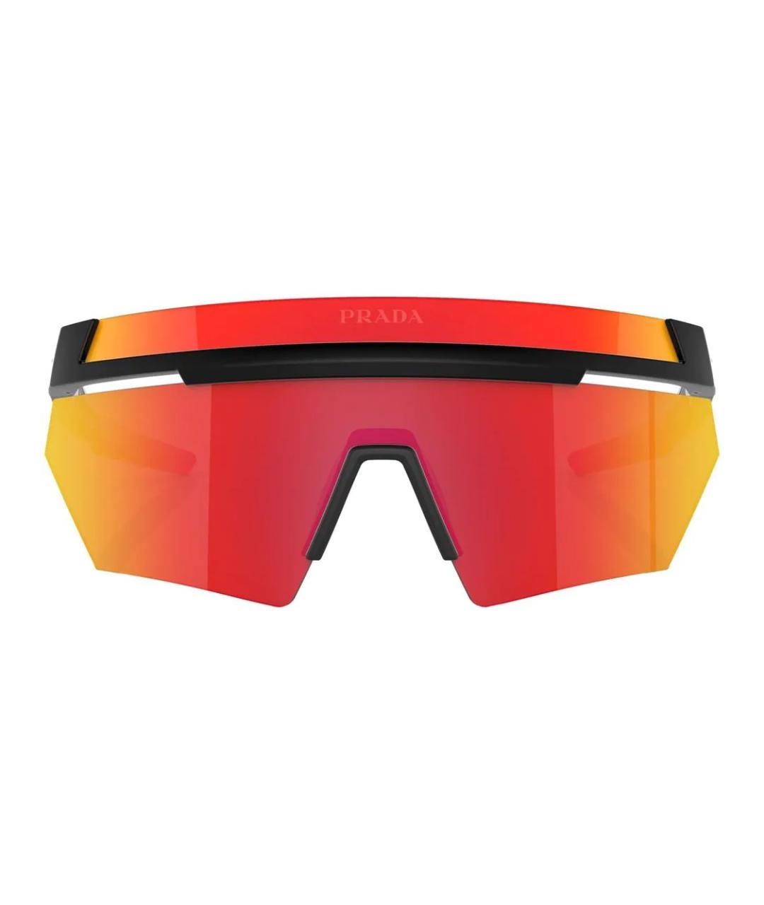 PRADA Красные пластиковые солнцезащитные очки, фото 2