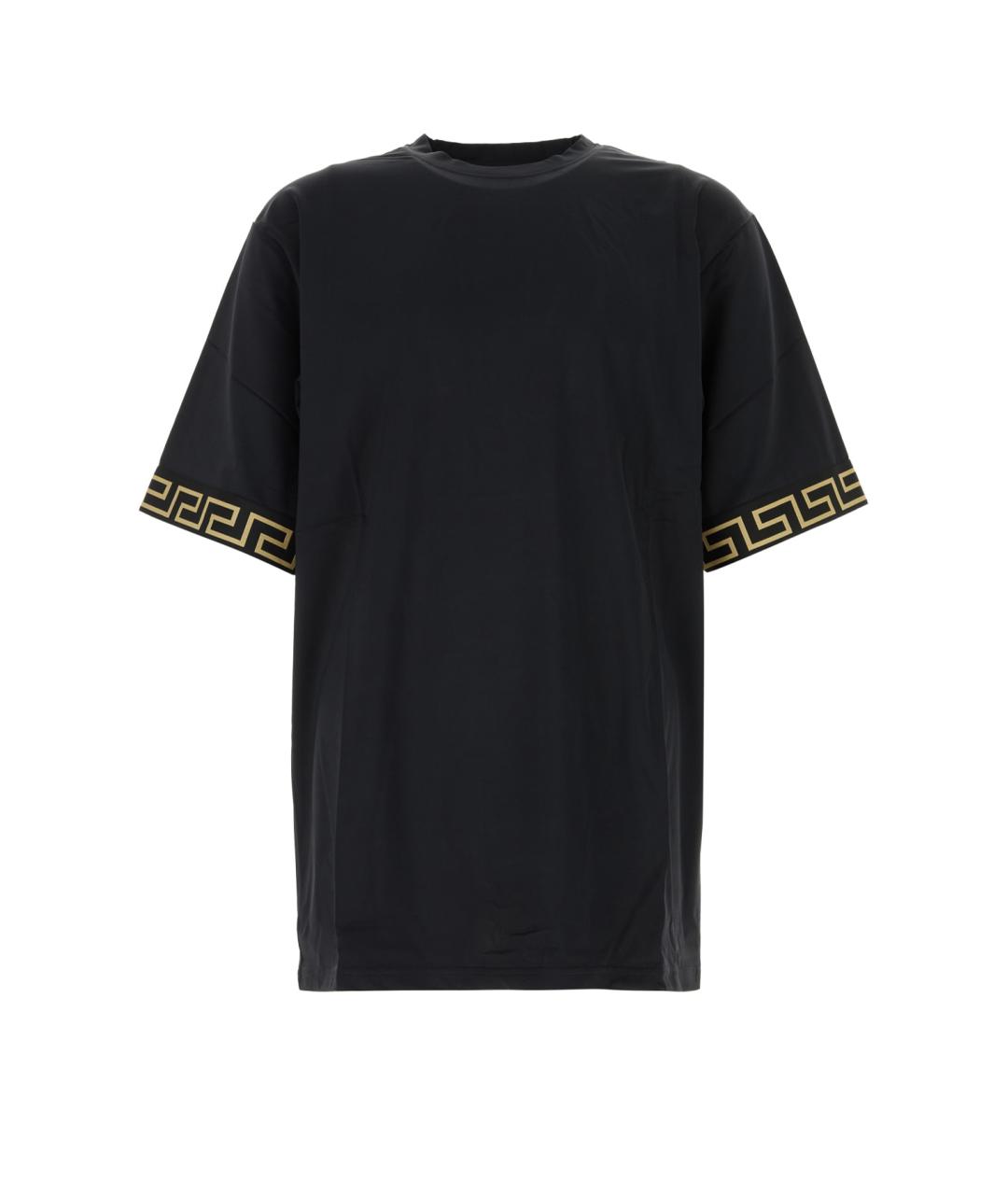 VERSACE Темно-синяя хлопковая футболка, фото 1