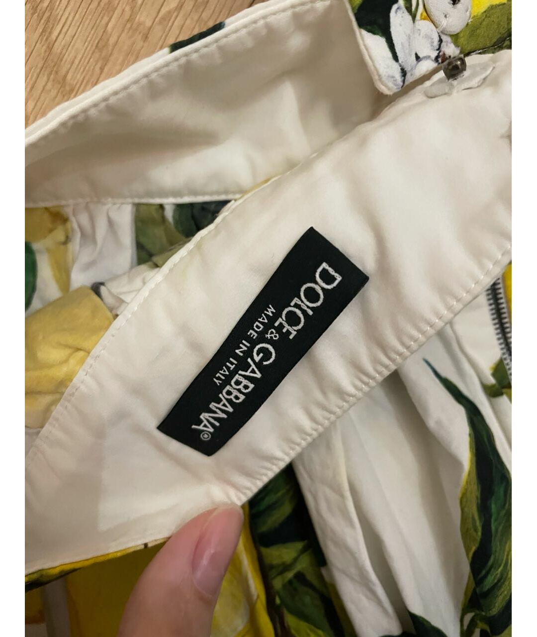 DOLCE&GABBANA Желтая хлопковая юбка миди, фото 4