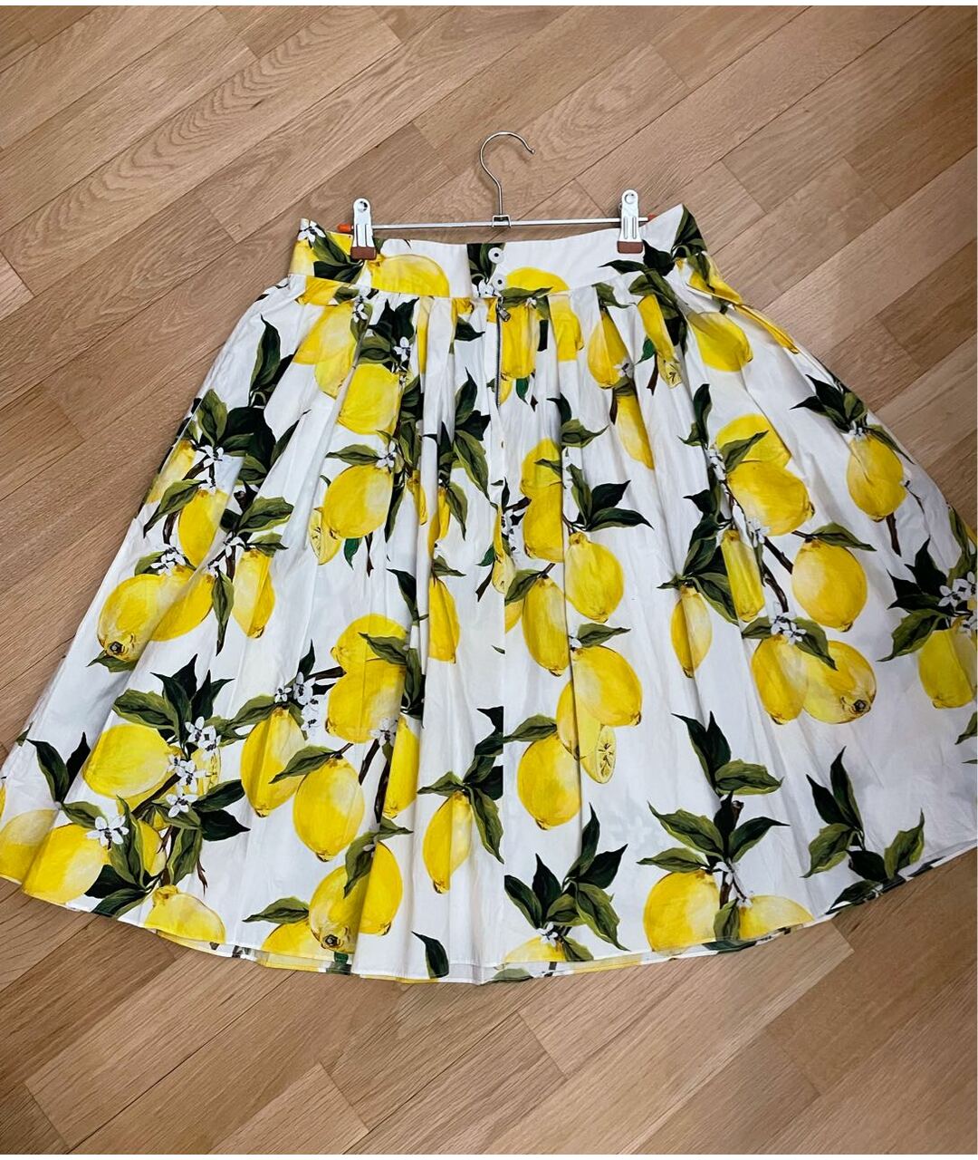 DOLCE&GABBANA Желтая хлопковая юбка миди, фото 3