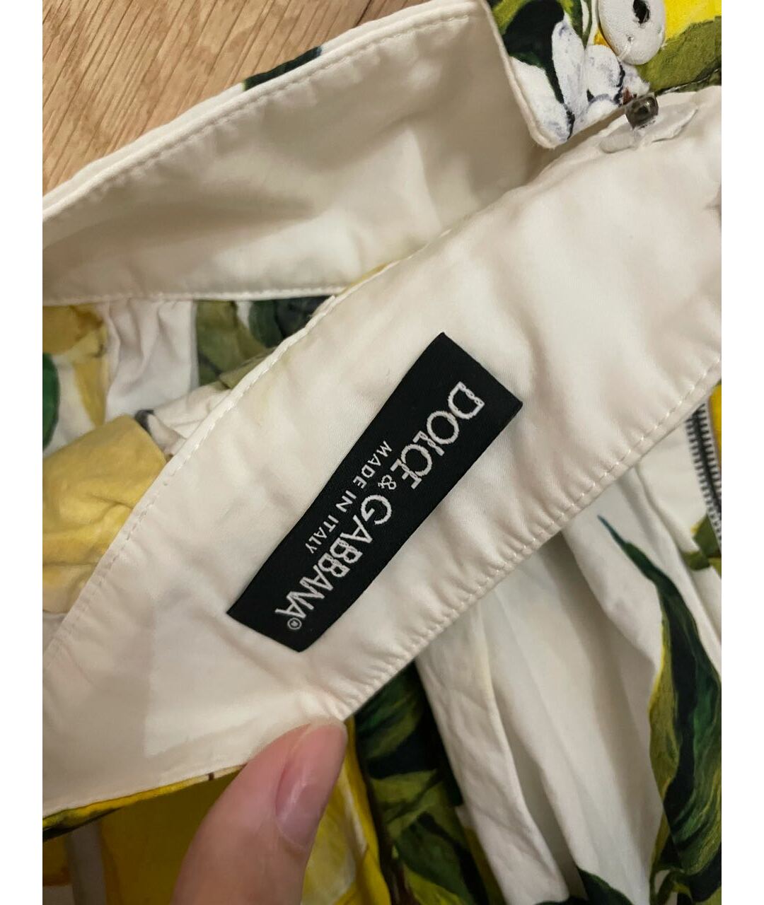 DOLCE&GABBANA Желтая хлопковая юбка миди, фото 2