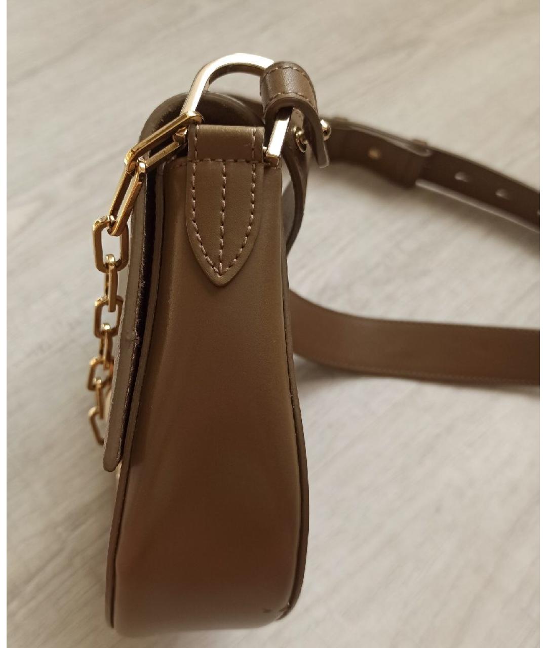 FURLA Коричневая кожаная сумка через плечо, фото 2