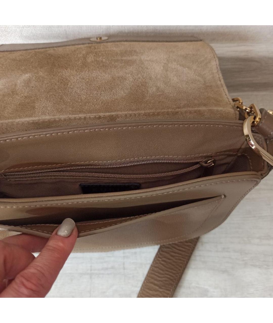 FURLA Коричневая кожаная сумка через плечо, фото 6