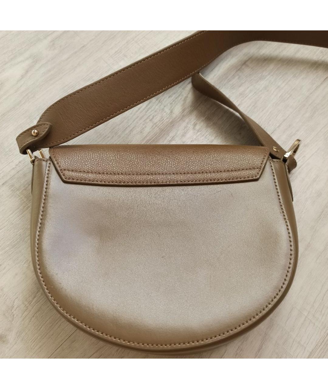 FURLA Коричневая кожаная сумка через плечо, фото 3