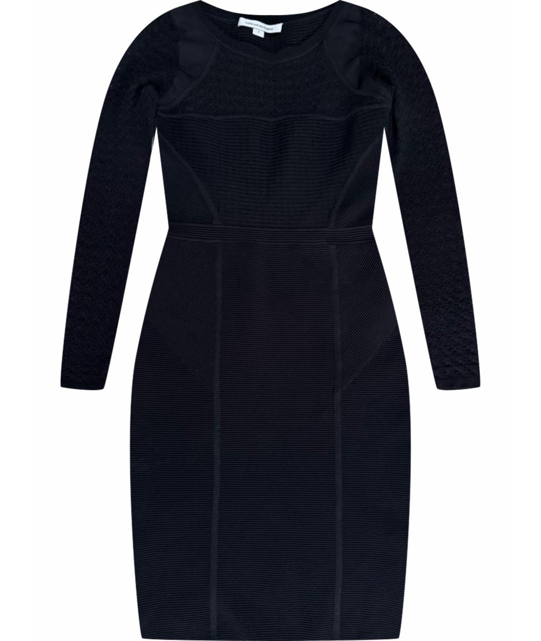 DIANE VON FURSTENBERG Черное вискозное повседневное платье, фото 1