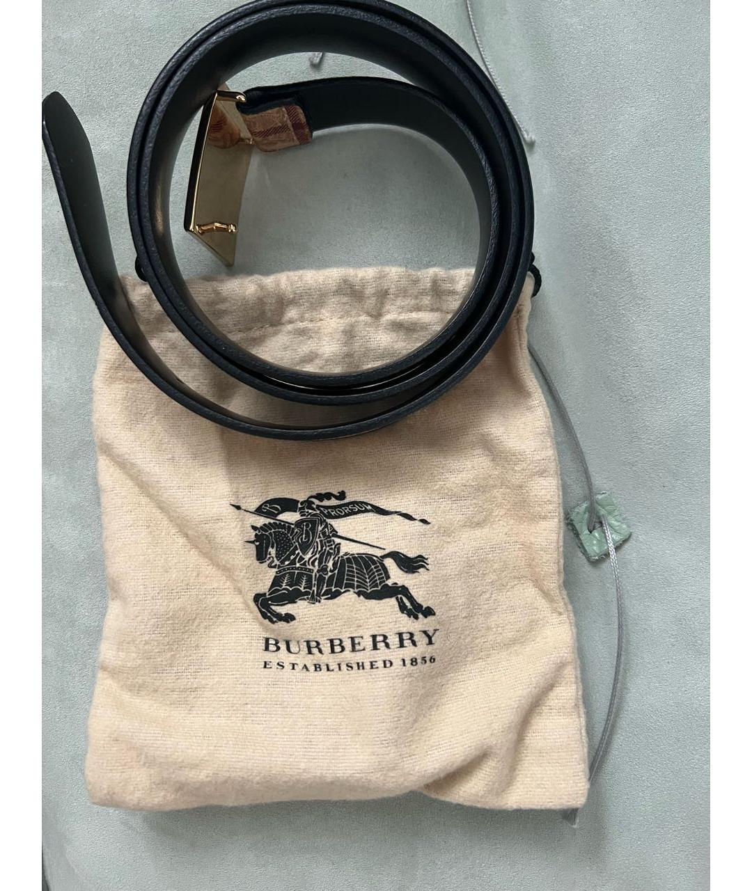 BURBERRY Бежевый кожаный ремень, фото 5