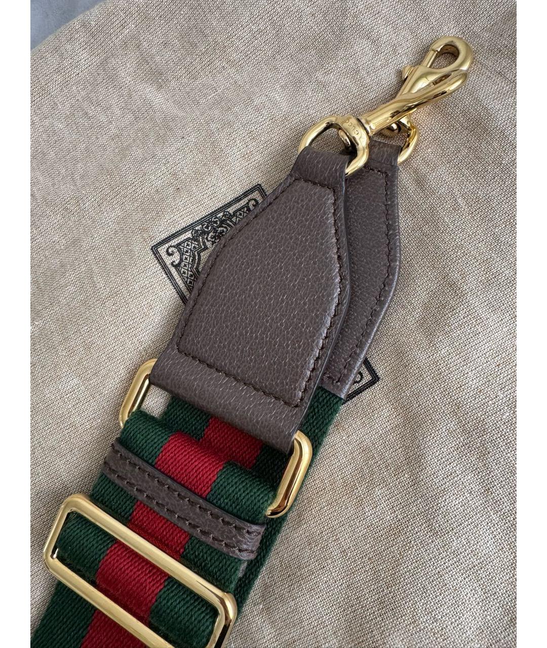GUCCI Коричневая кожаная сумка через плечо, фото 2