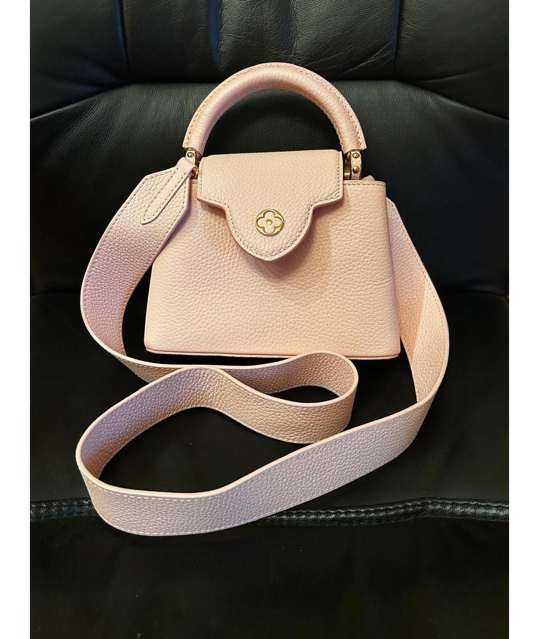 LOUIS VUITTON Розовая кожаная сумка через плечо, фото 6
