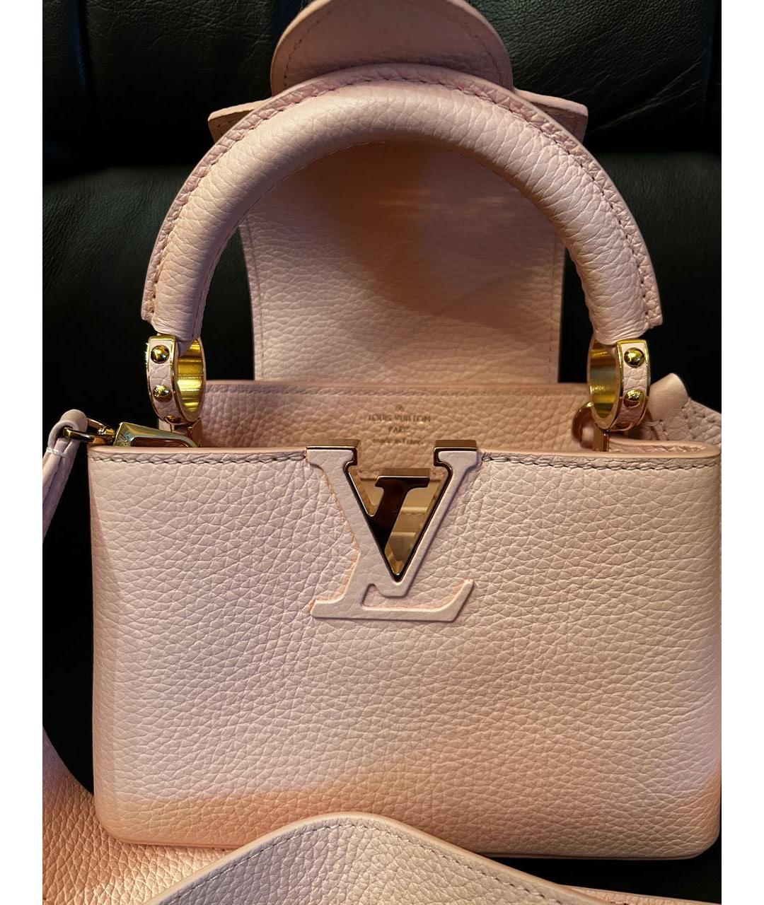 LOUIS VUITTON Розовая кожаная сумка через плечо, фото 5