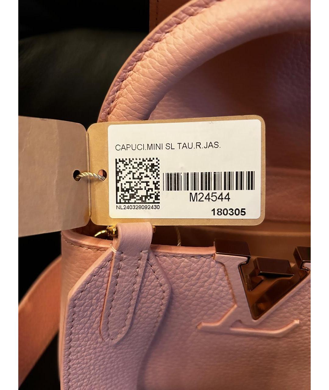 LOUIS VUITTON Розовая кожаная сумка через плечо, фото 7