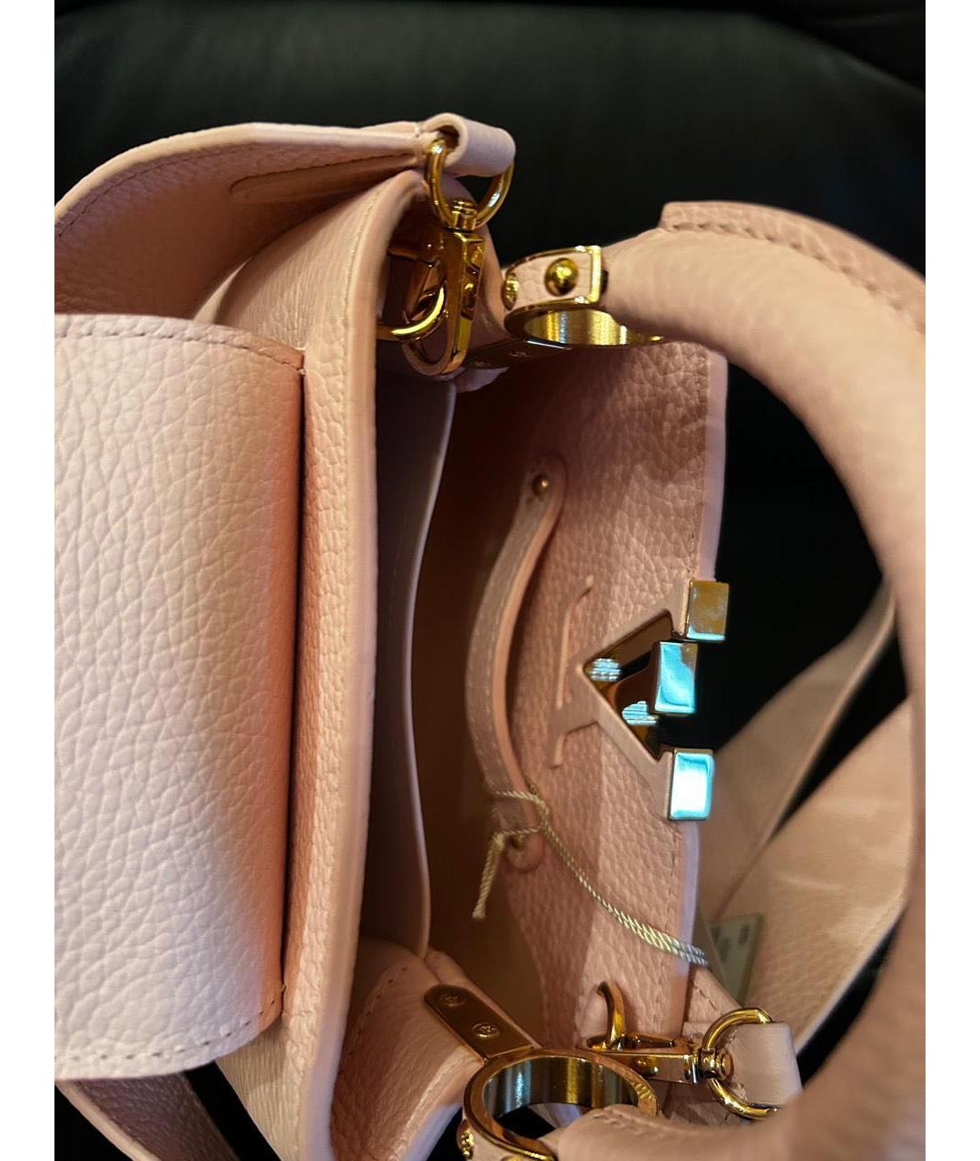 LOUIS VUITTON Розовая кожаная сумка через плечо, фото 2