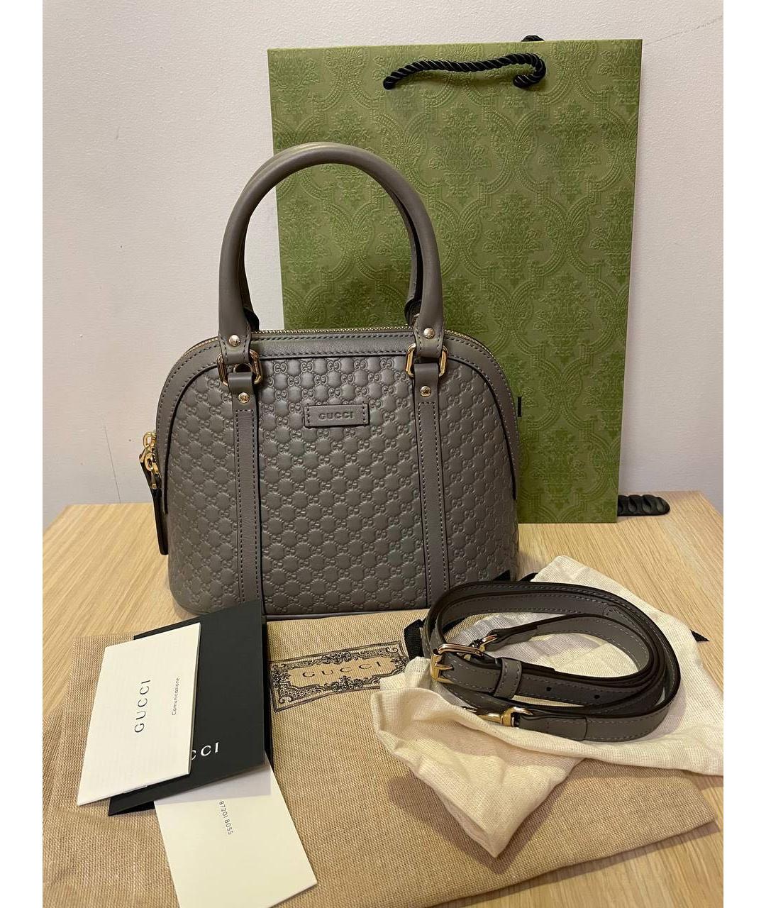 GUCCI Кожаная сумка с короткими ручками, фото 3
