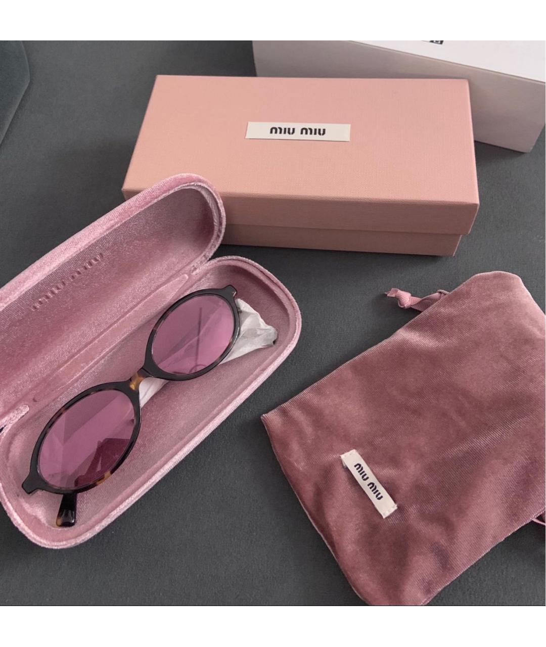 MIU MIU Розовые солнцезащитные очки, фото 5