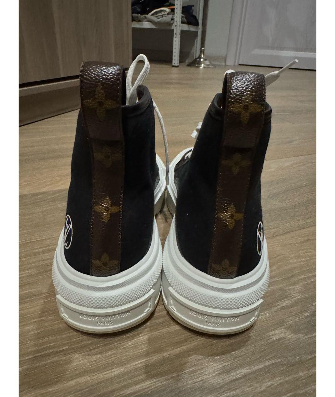 LOUIS VUITTON Черные кеды, фото 4