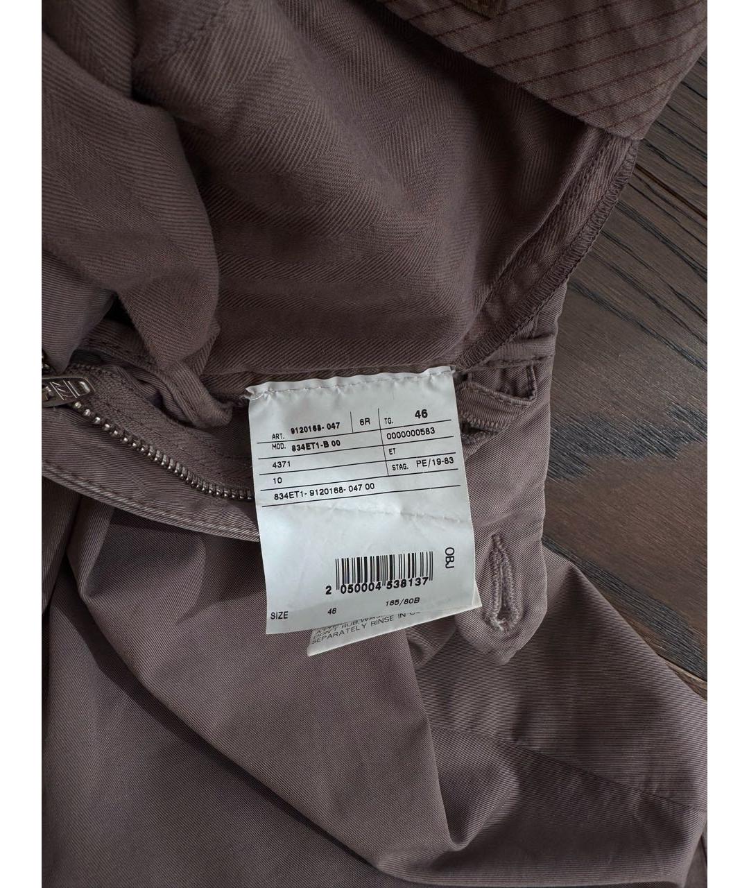 CORNELIANI Коричневые брюки чинос, фото 5