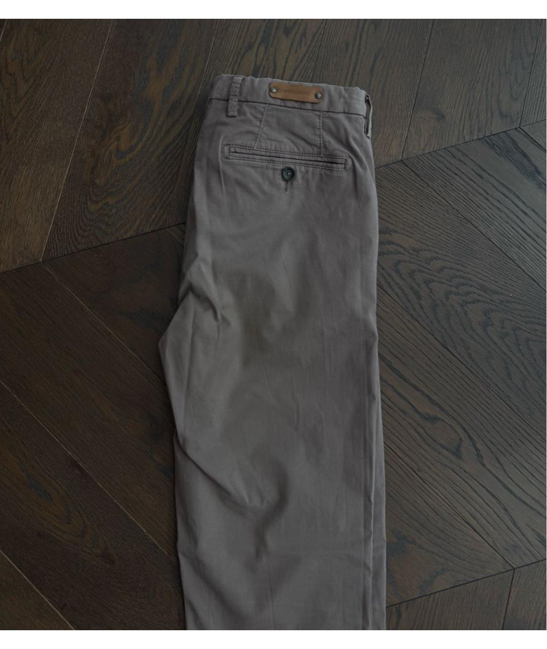 CORNELIANI Коричневые брюки чинос, фото 3