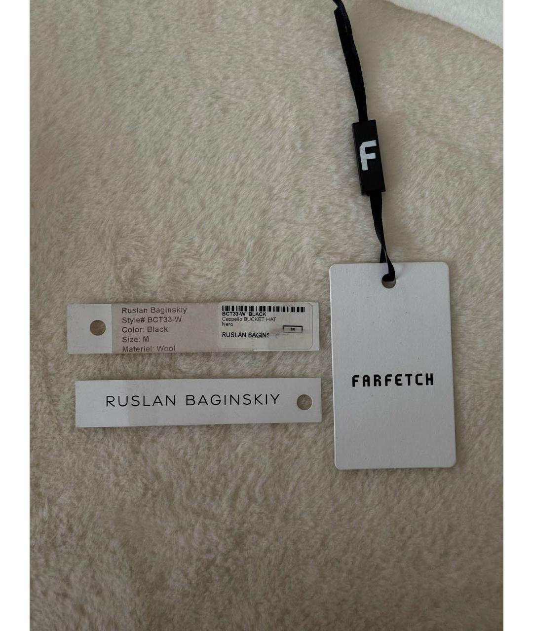 RUSLAN BAGINSKIY Черная шерстяная шляпа, фото 6