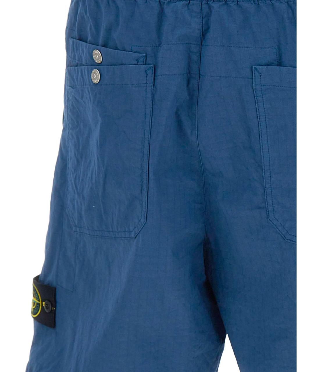 STONE ISLAND Синие полиамидовые шорты, фото 5