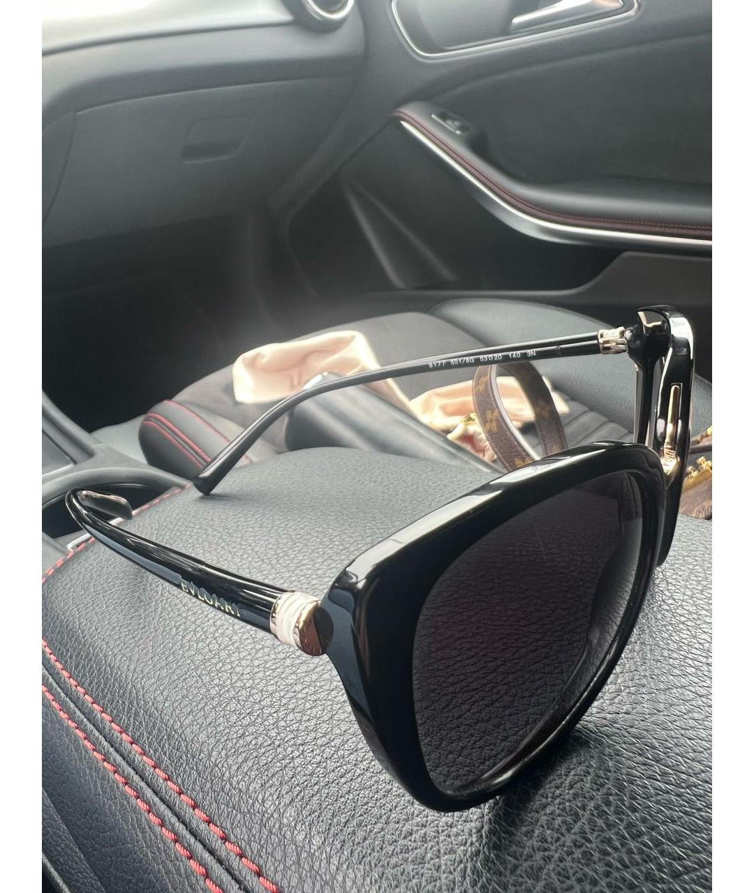 BVLGARI Черные пластиковые солнцезащитные очки, фото 2