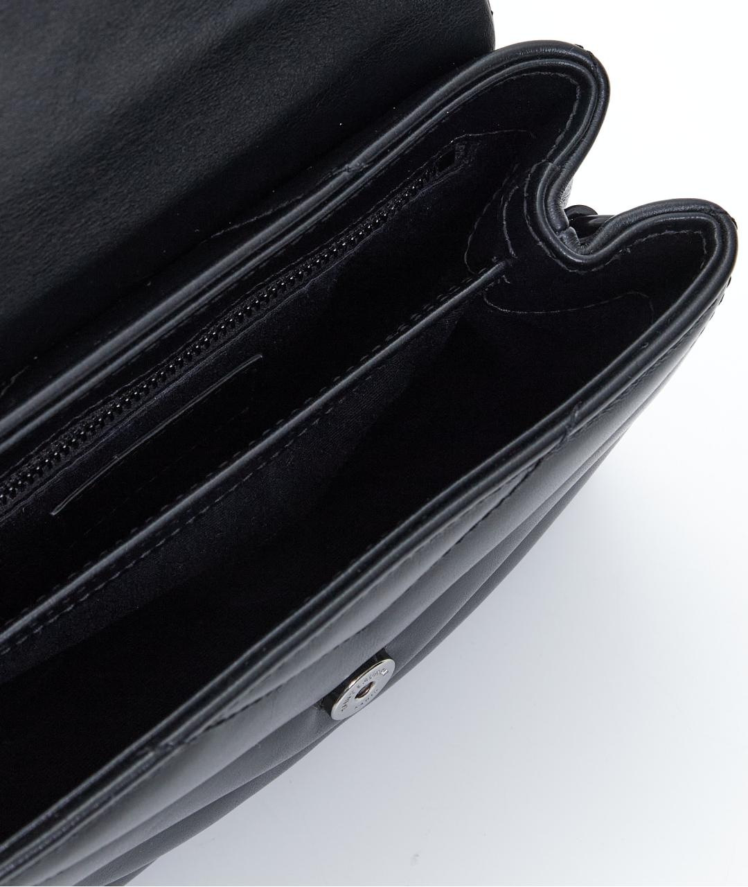 SAINT LAURENT Черная кожаная сумка через плечо, фото 7