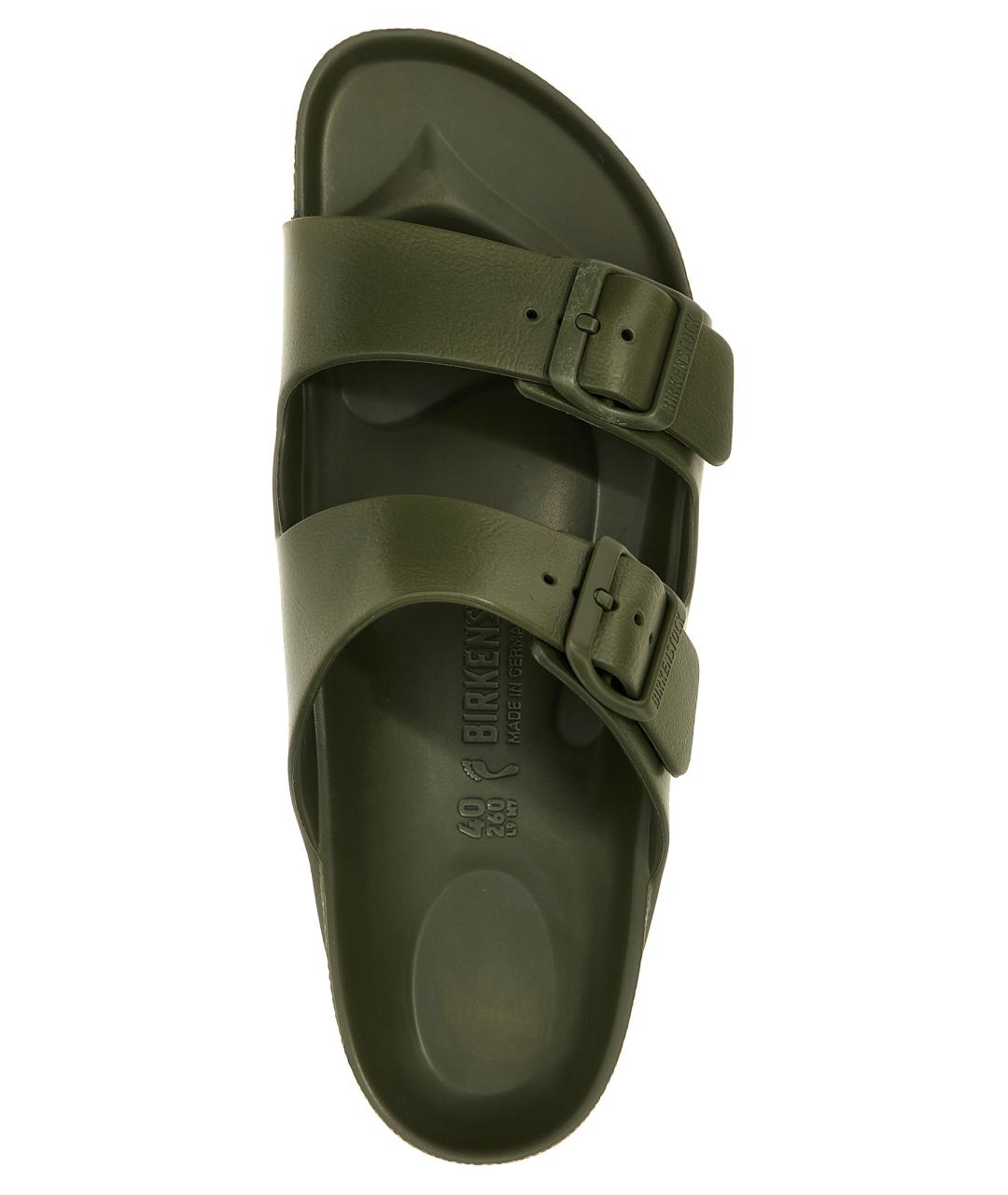 BIRKENSTOCK Зеленые синтетические шлепанцы, фото 4