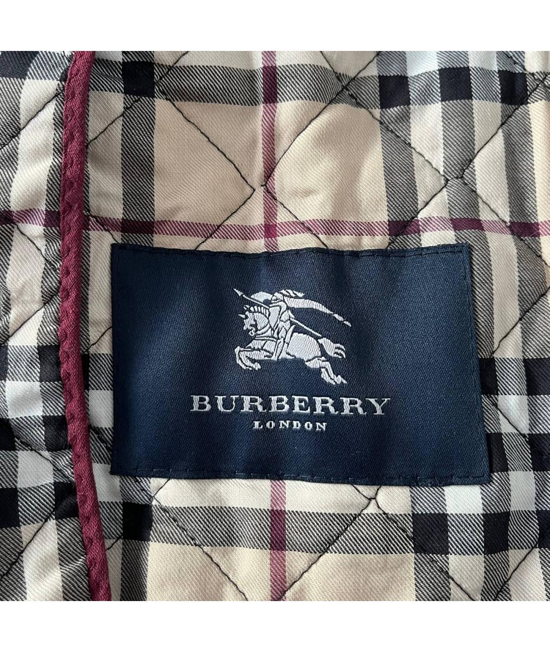 BURBERRY Синяя полиэстеровая куртка, фото 8
