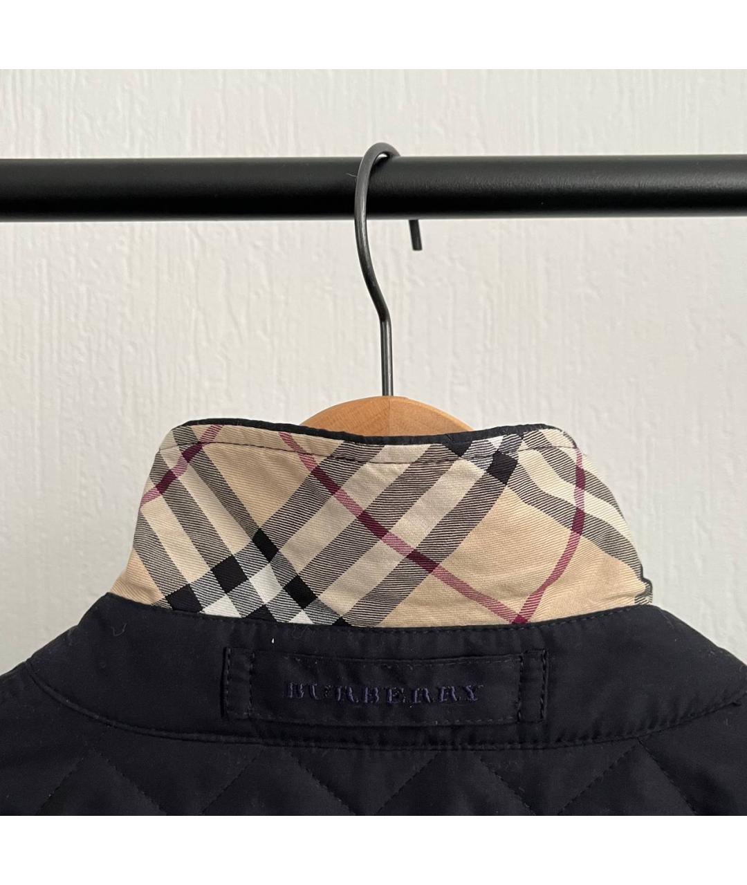 BURBERRY Синяя полиэстеровая куртка, фото 6