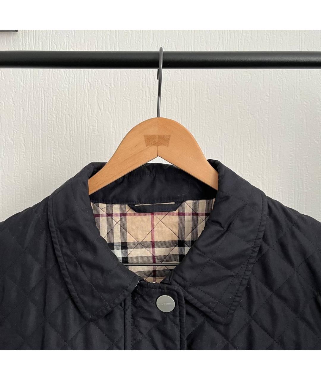 BURBERRY Синяя полиэстеровая куртка, фото 3