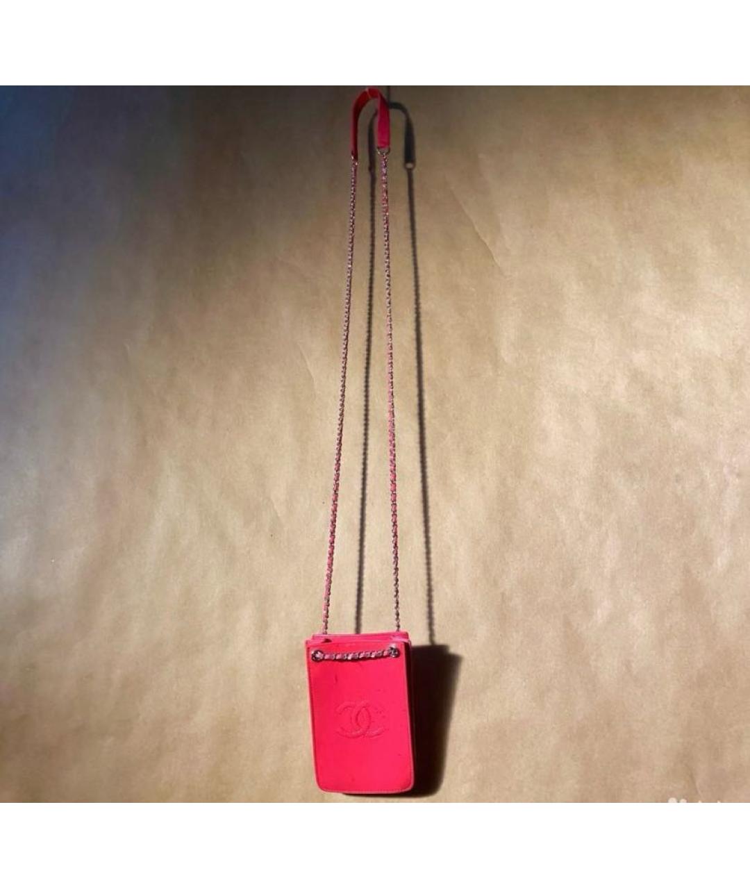 CHANEL Красная сумка через плечо из лакированной кожи, фото 5