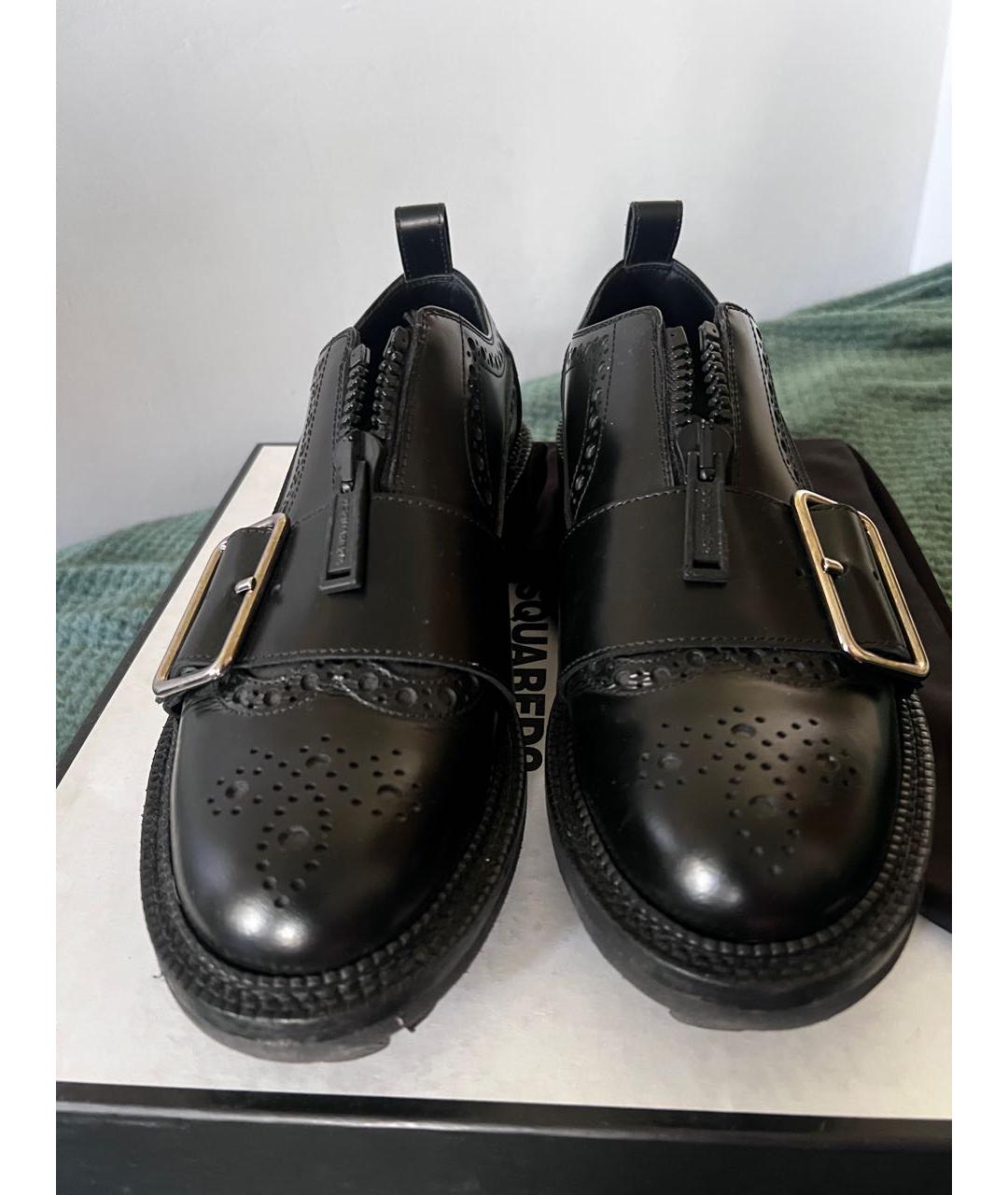 DSQUARED2 Черные кожаные сандалии, фото 2