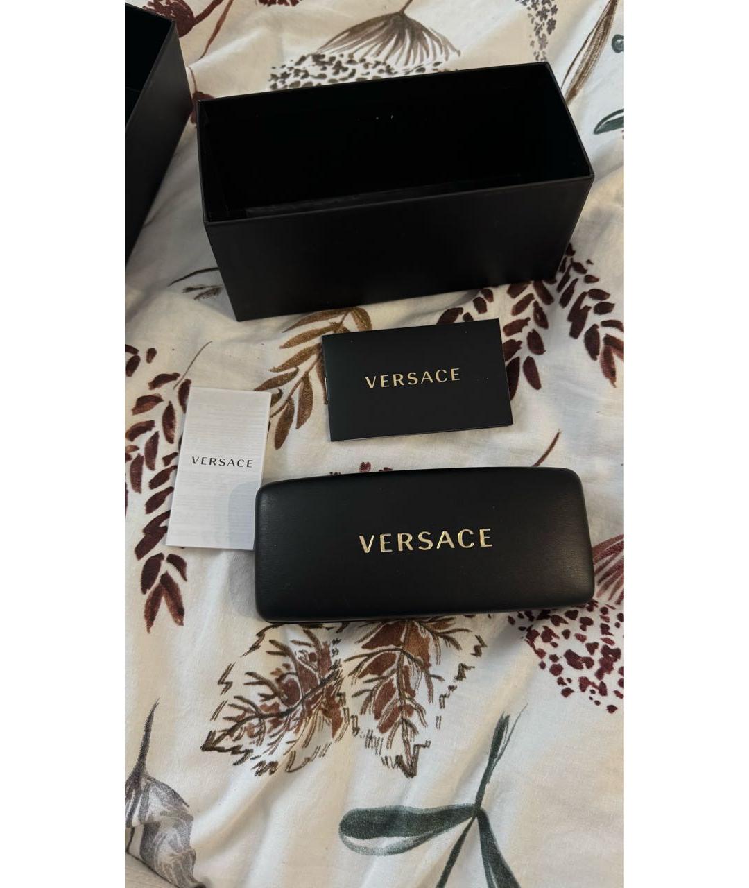 VERSACE Белые пластиковые солнцезащитные очки, фото 5