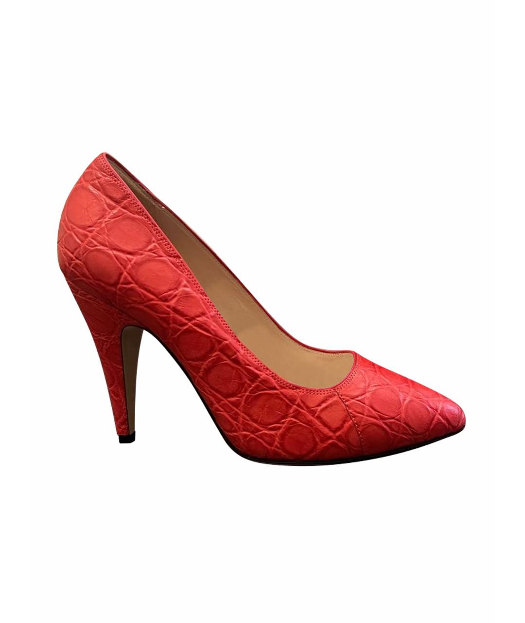 GUCCI Красные туфли из экзотической кожи, фото 1