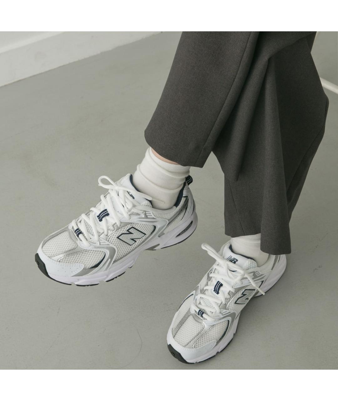 NEW BALANCE Черные кожаные низкие кроссовки / кеды, фото 5