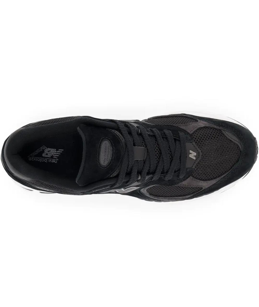 NEW BALANCE Черные кожаные низкие кроссовки / кеды, фото 3
