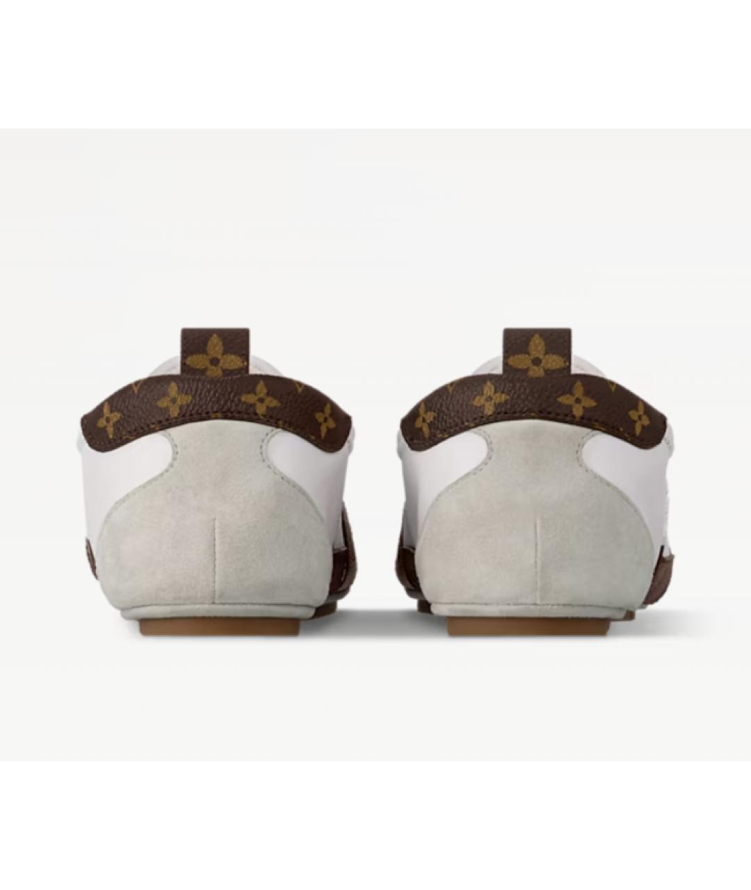LOUIS VUITTON Белые кожаные кеды, фото 4
