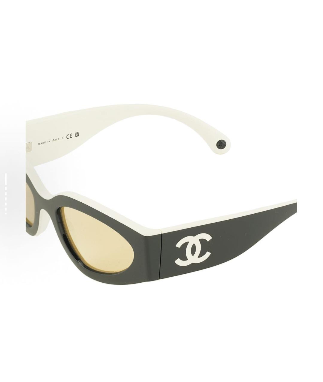 CHANEL Черные пластиковые солнцезащитные очки, фото 4