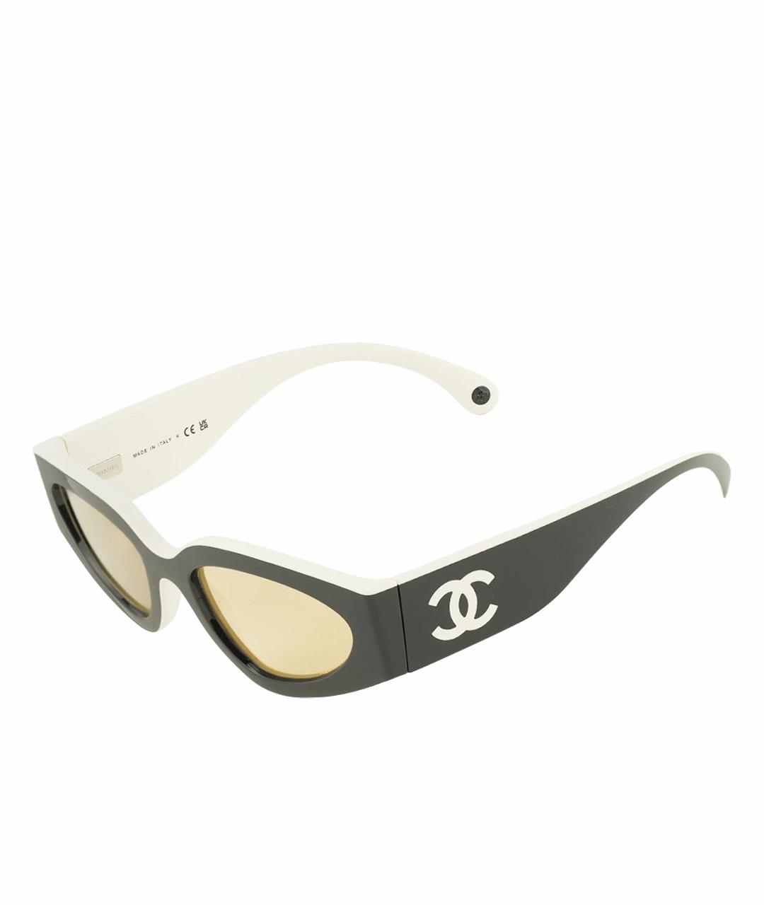 CHANEL Черные пластиковые солнцезащитные очки, фото 1