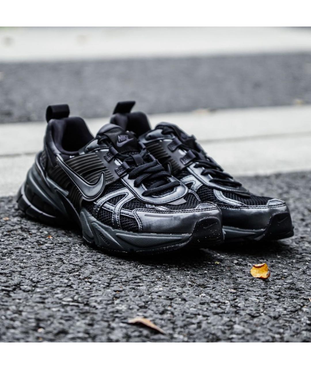 NIKE Черные текстильные низкие кроссовки / кеды, фото 8