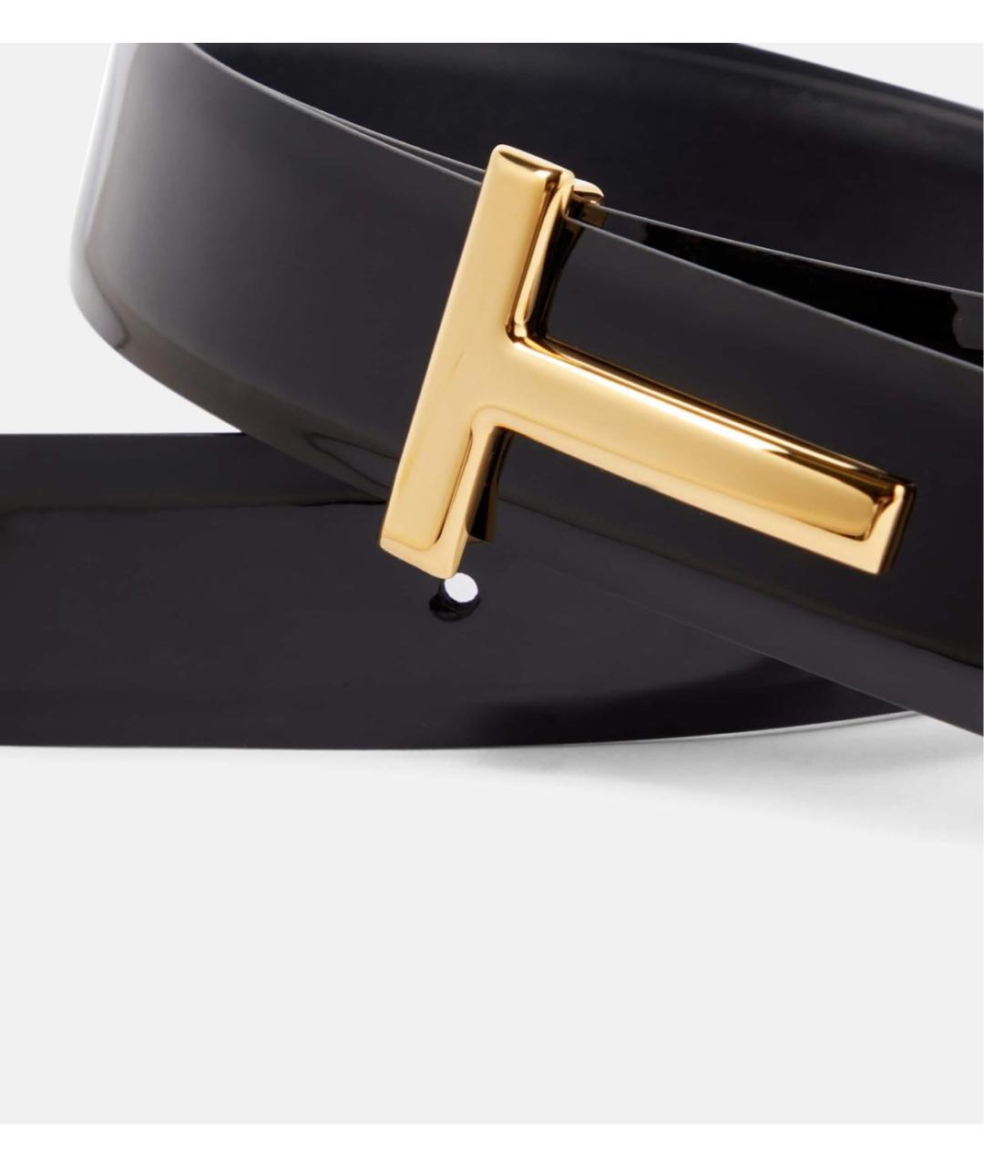 TOM FORD Черный кожаный ремень, фото 2