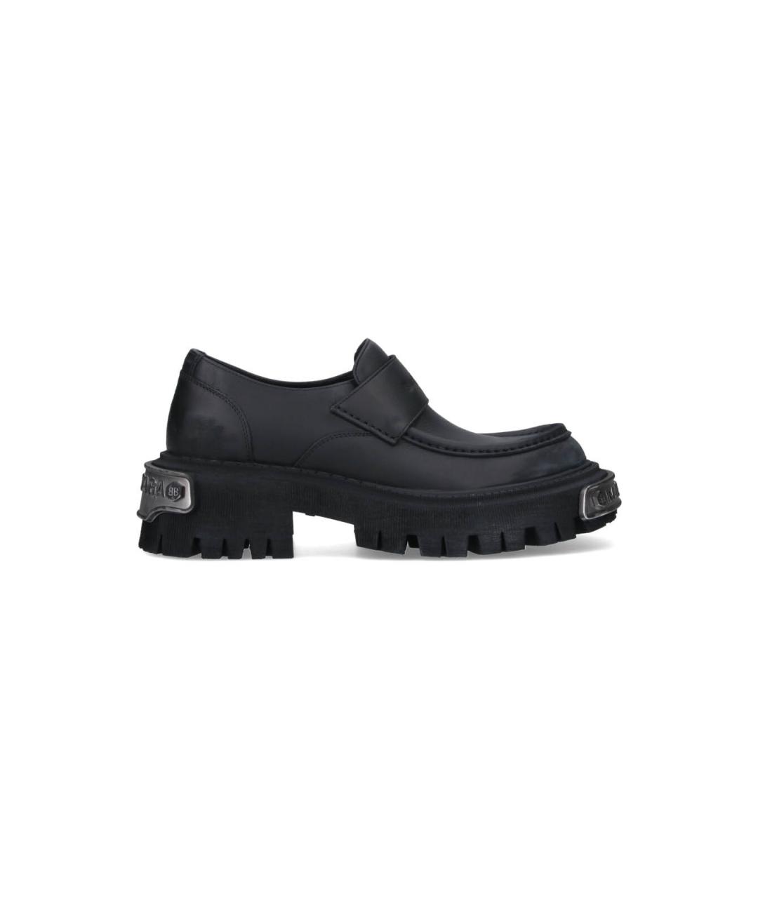 BALENCIAGA Черные кожаные лоферы, фото 1