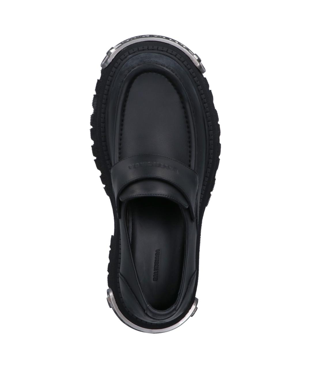 BALENCIAGA Черные кожаные лоферы, фото 5