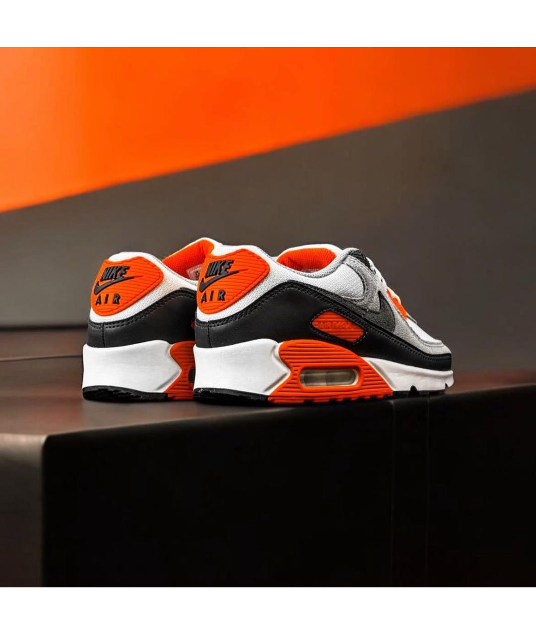 NIKE Оранжевое кожаные низкие кроссовки / кеды, фото 8