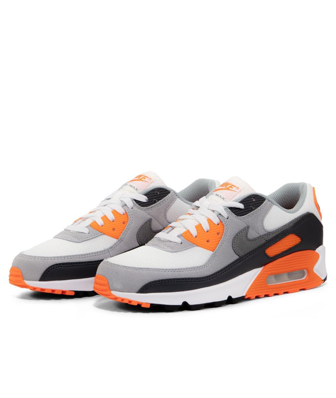 NIKE Оранжевое кожаные низкие кроссовки / кеды, фото 2
