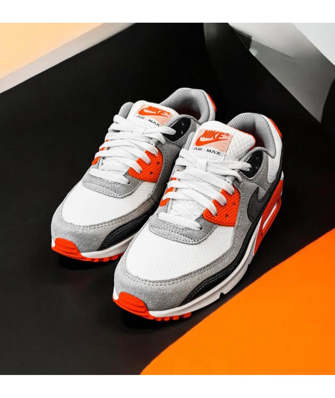 NIKE Оранжевое кожаные низкие кроссовки / кеды, фото 7