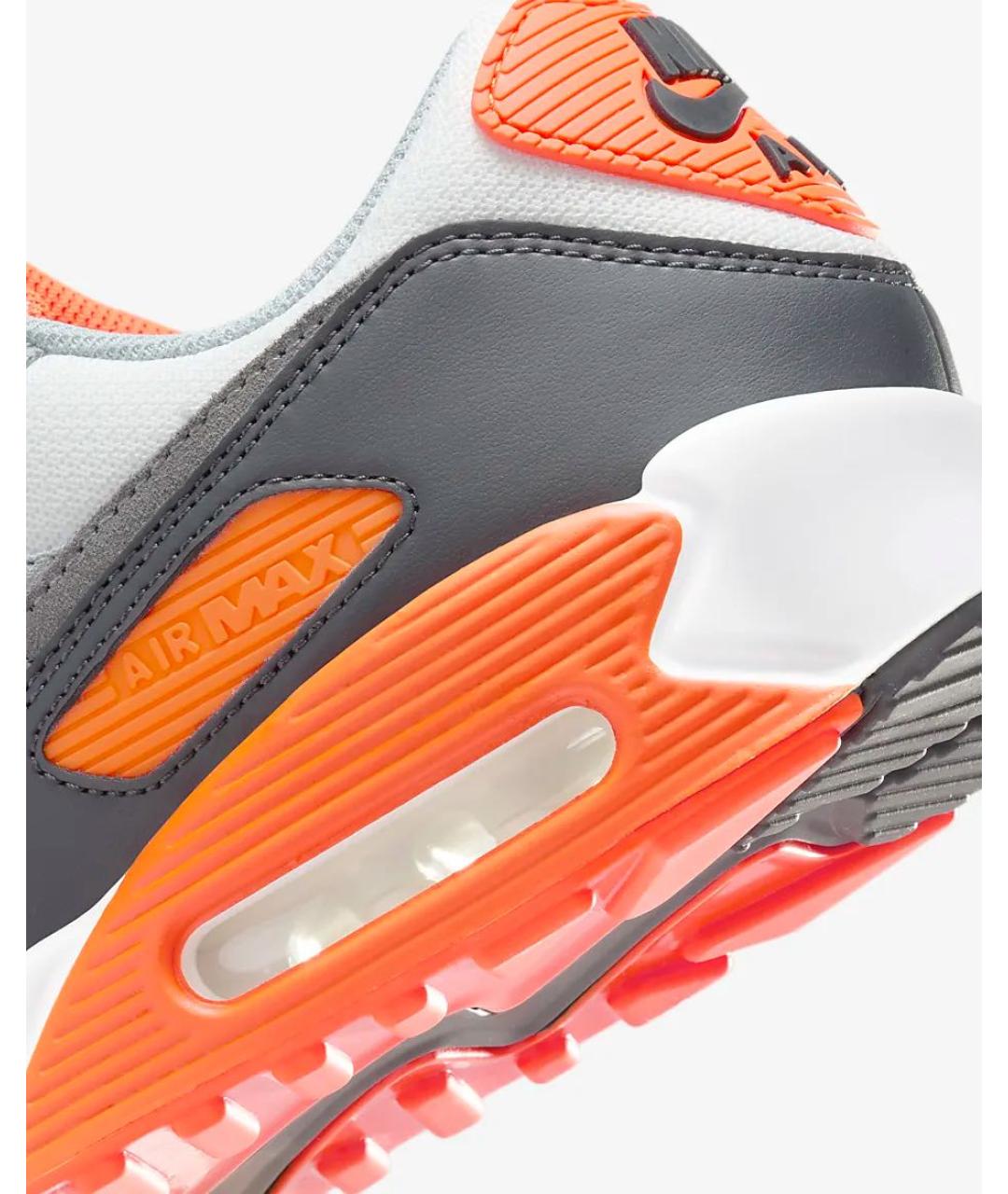 NIKE Оранжевое кожаные низкие кроссовки / кеды, фото 6