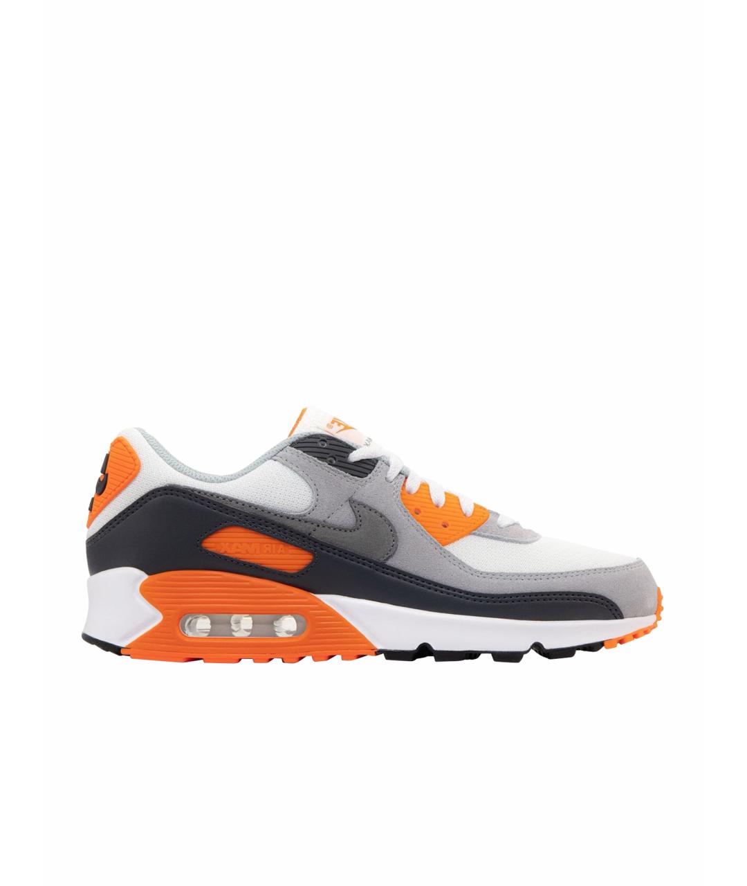 NIKE Оранжевое кожаные низкие кроссовки / кеды, фото 1