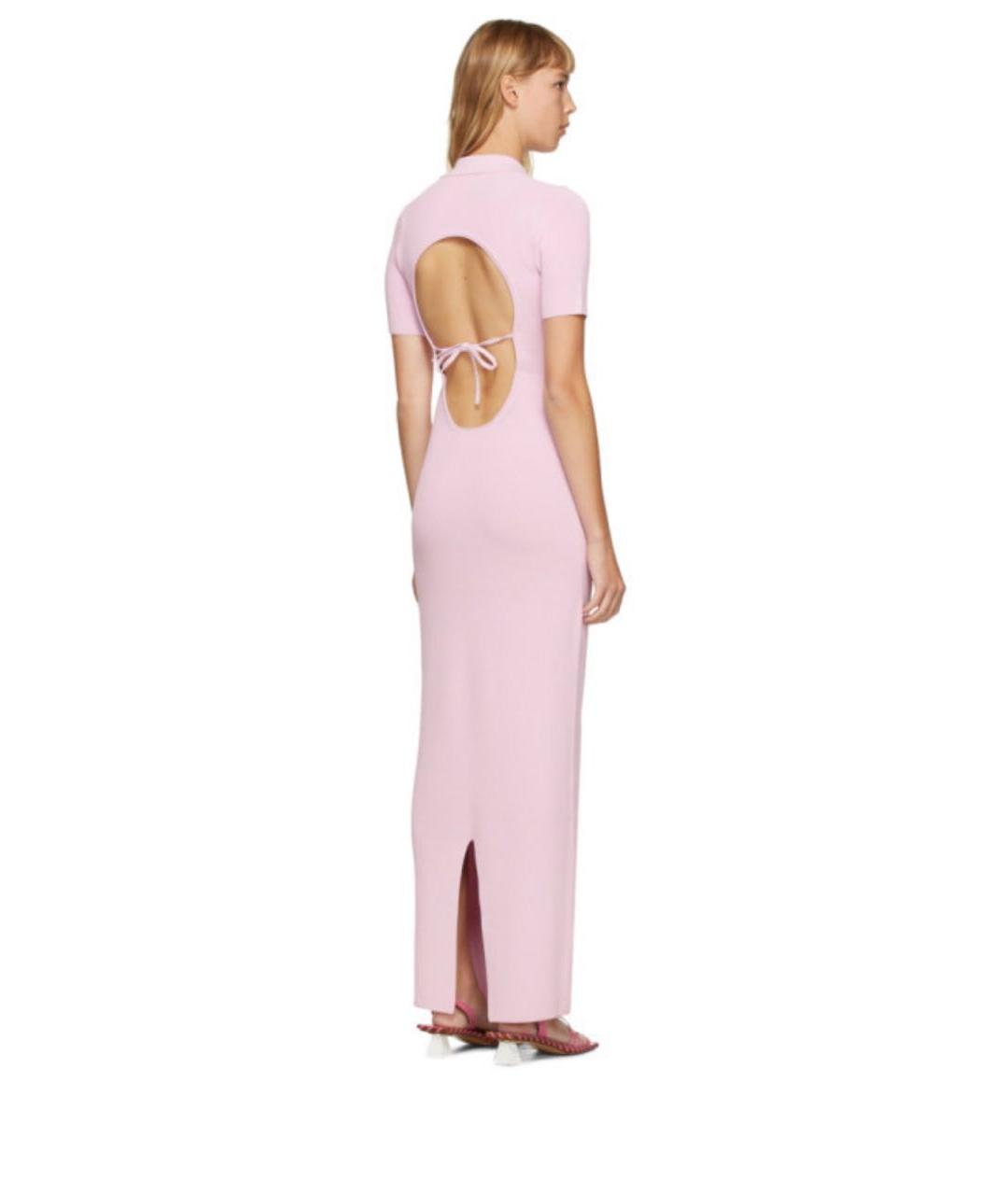 JACQUEMUS Розовое вискозное повседневное платье, фото 3