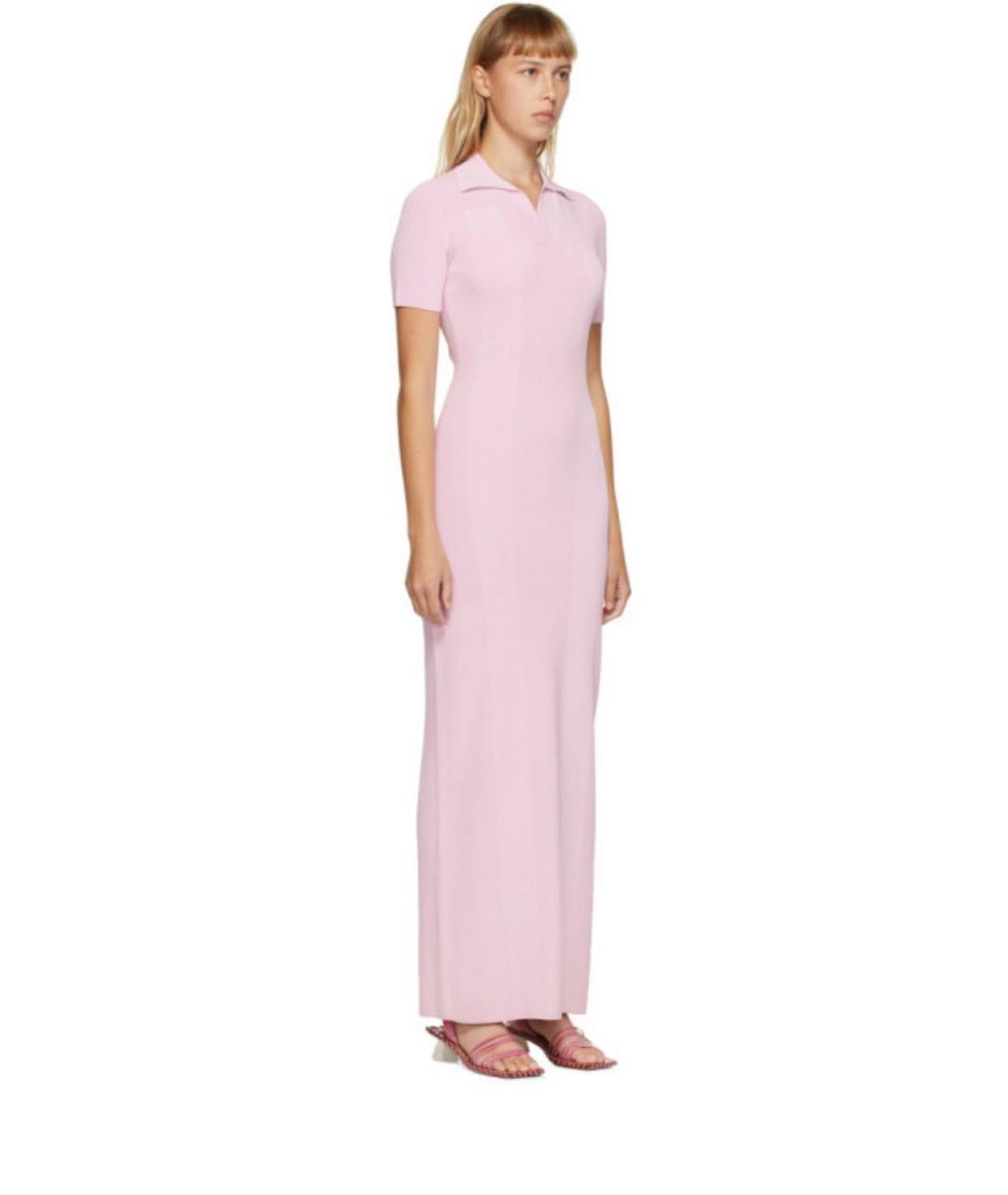 JACQUEMUS Розовое вискозное повседневное платье, фото 2